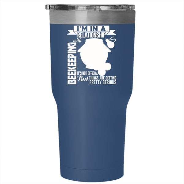 I'm In A Relationship With Beekeeper Tumbler 30 oz Stainless Steel, Cool Couple Travel Mug