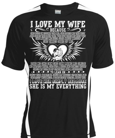 A black t-shirt with the shopify logo