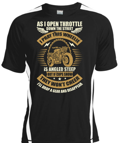 A black t-shirt with the shopify logo