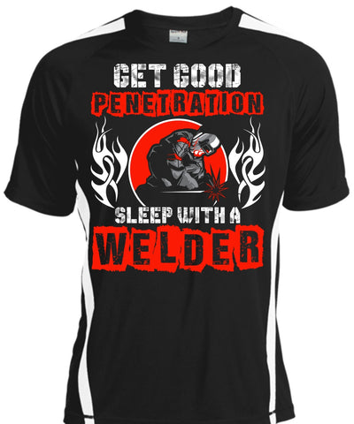 A black t-shirt with the shopify logo