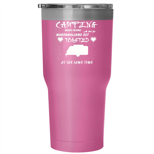 Funny Camping  Tumbler 30 oz Stainless Steel, Cool Gift For My Friends Travel Mug