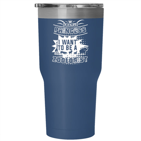 I Want To Be A Zoologist Tumbler 30 oz Stainless Steel, Cute Animals Travel Mug