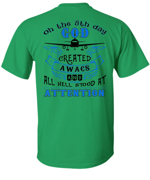 God Created Awacs T Shirt, I Love Pilot T Shirt
