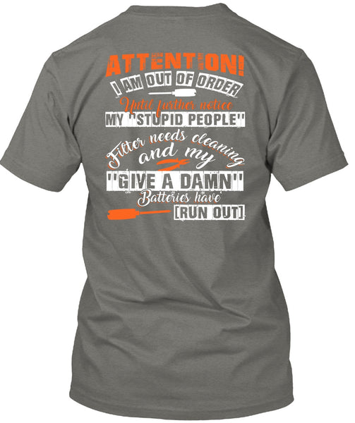 I Am Out Of Order T Shirt, Being An Electrician T Shirt