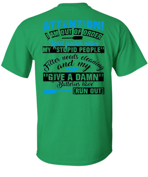 I Am Out Of Order T Shirt, I Love Electrician T Shirt