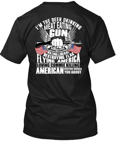 A black t-shirt with the shopify logo