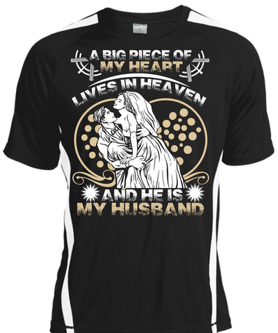 A black t-shirt with the shopify logo