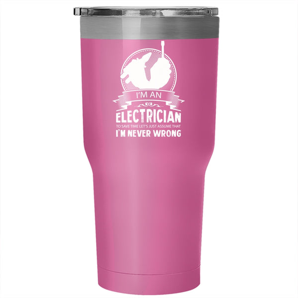 I'm An Electrician Tumbler, Job Title Mug, Cool Cup