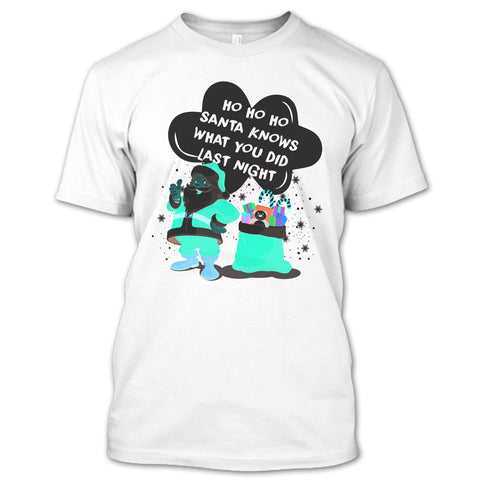 A black t-shirt with the shopify logo