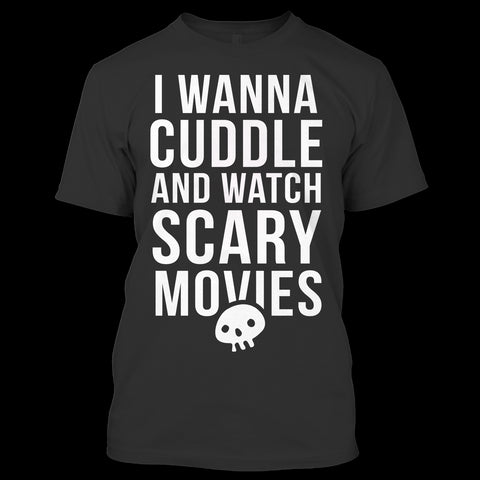 A black t-shirt with the shopify logo