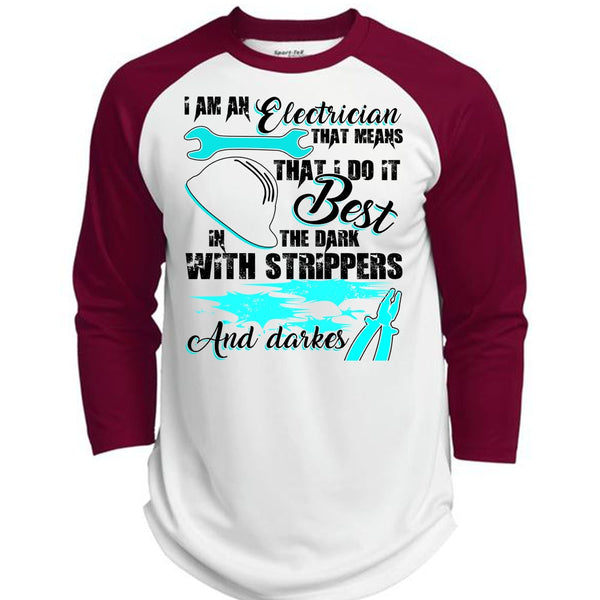 I Am An Electrician T Shirt, I Love Electrician T Shirt, Awesome T-Shirts  (Polyester Game Baseball Jersey)