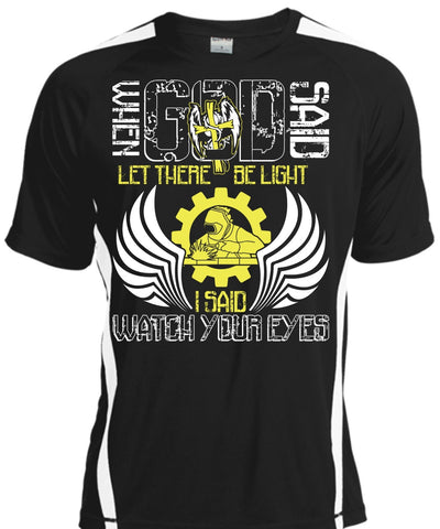 A black t-shirt with the shopify logo