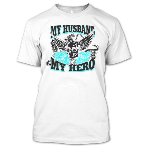 A black t-shirt with the shopify logo