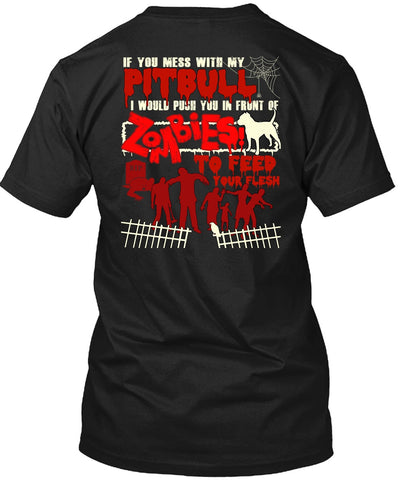 A black t-shirt with the shopify logo