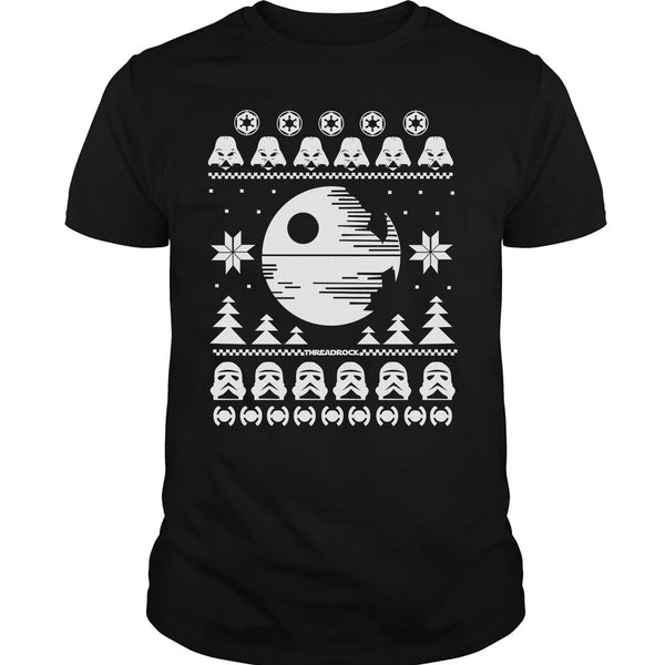 A black t-shirt with the shopify logo