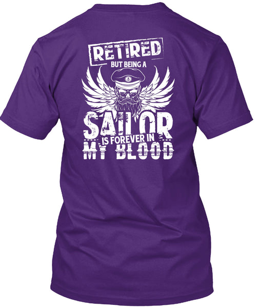 Being A Sailor Is Forever In My Blood T Shirt, I Love Beach T Shirt
