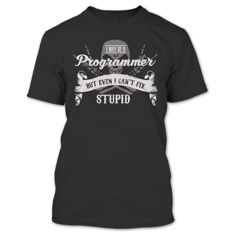 A black t-shirt with the shopify logo