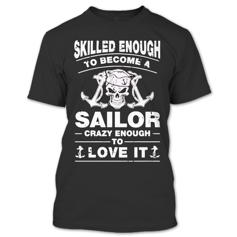 A black t-shirt with the shopify logo