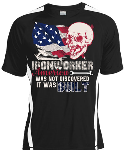 A black t-shirt with the shopify logo