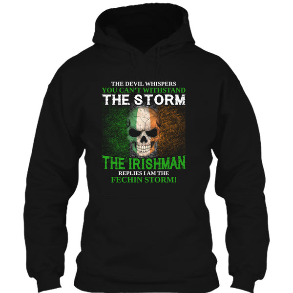 A black t-shirt with the shopify logo