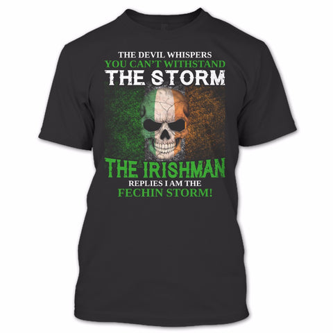 A black t-shirt with the shopify logo