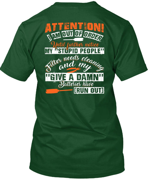 I Am Out Of Order T Shirt, Being An Electrician T Shirt