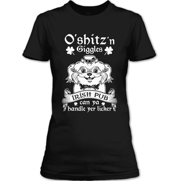 A black t-shirt with the shopify logo