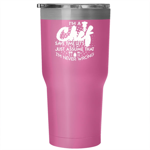 I'm A Chef Tumbler 30 oz Stainless Steel, I Love Being A Chef Travel Mug