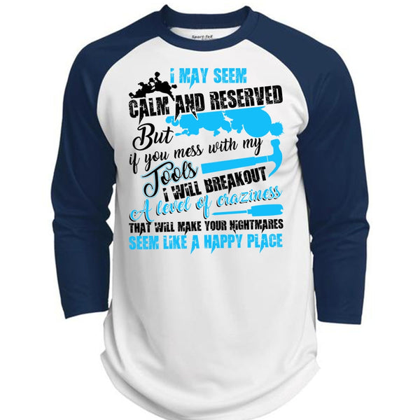 You Mess With My Tools T Shirt, I Love Electrician T Shirt, Awesome T-Shirts  (Polyester Game Baseball Jersey)