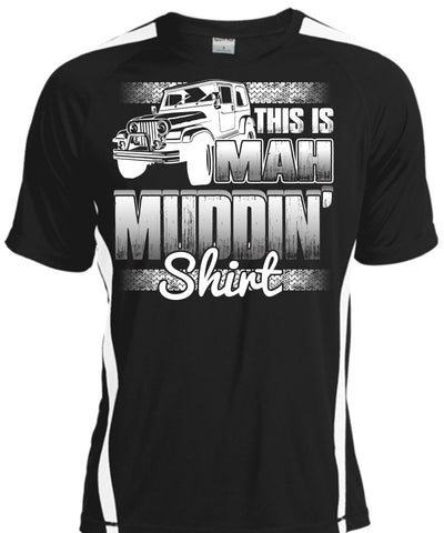 A black t-shirt with the shopify logo