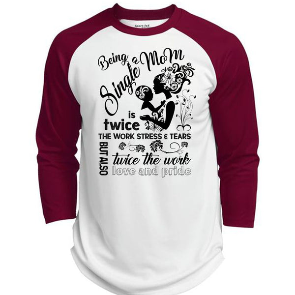 Being A Single Mom T Shirt, I Love Mommy T Shirt, Awesome T-Shirts  (Polyester Game Baseball Jersey)
