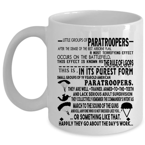 I Love Skydiving Coffee Mug, Little Group Of Paratroopers Cup