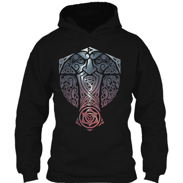 A black t-shirt with the shopify logo