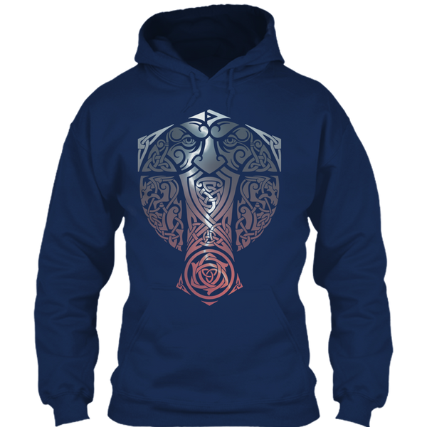 A black t-shirt with the shopify logo