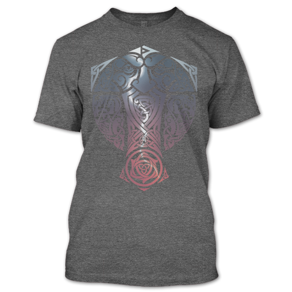 A black t-shirt with the shopify logo