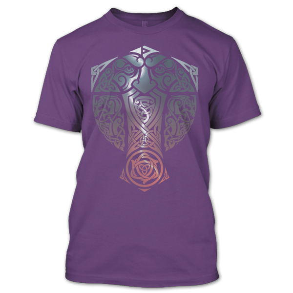 A black t-shirt with the shopify logo