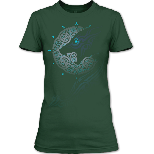 A black t-shirt with the shopify logo