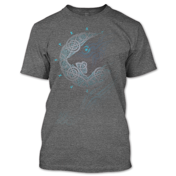 A black t-shirt with the shopify logo