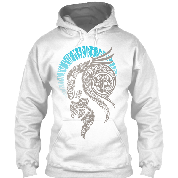 A black t-shirt with the shopify logo