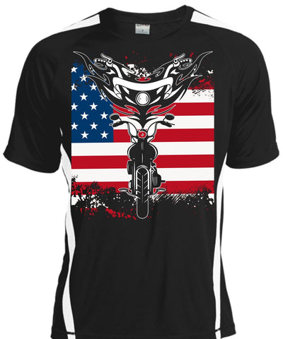 A black t-shirt with the shopify logo