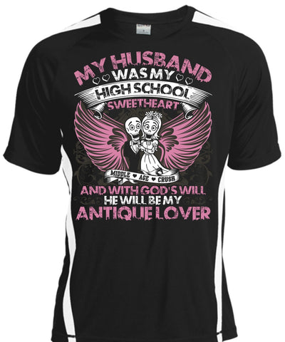 A black t-shirt with the shopify logo