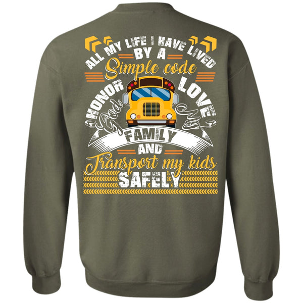 I Love Bus T Shirt, Transport My Kids Safely Sweatshirt