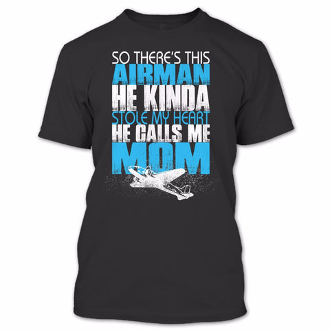 A black t-shirt with the shopify logo