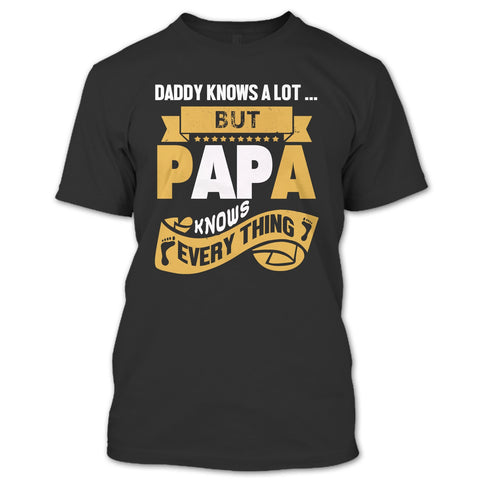 A black t-shirt with the shopify logo