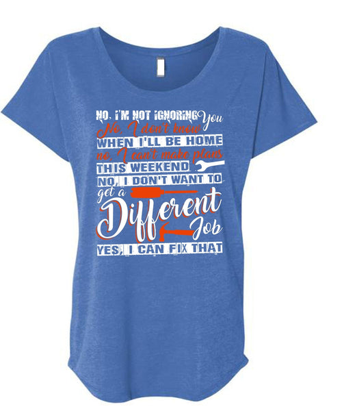 I Can Fix That T Shirt, Being An Electrician T Shirt, Cool Shirt (Ladies' Triblend Dolman Sleeve)