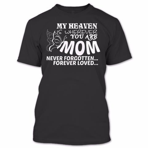 A black t-shirt with the shopify logo