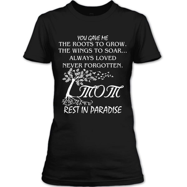 A black t-shirt with the shopify logo