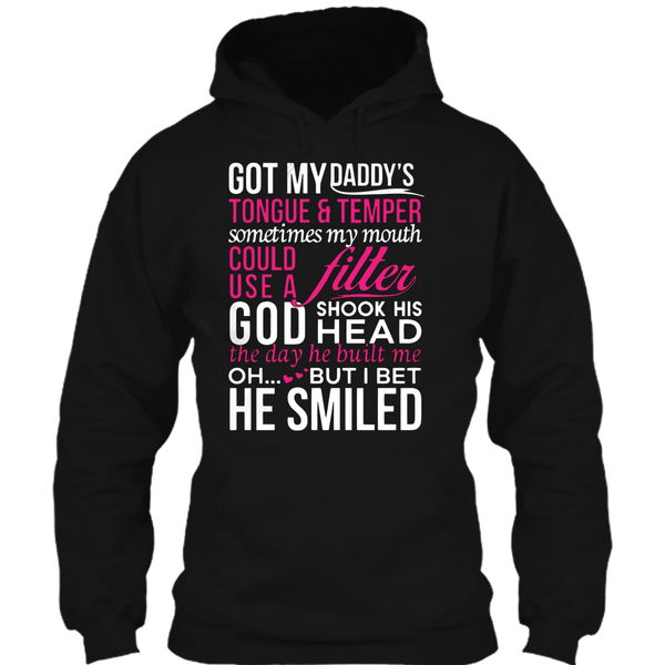 A black t-shirt with the shopify logo