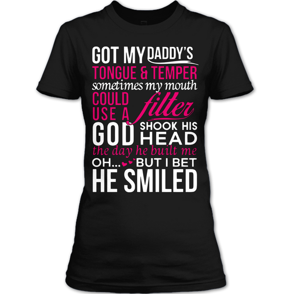 A black t-shirt with the shopify logo