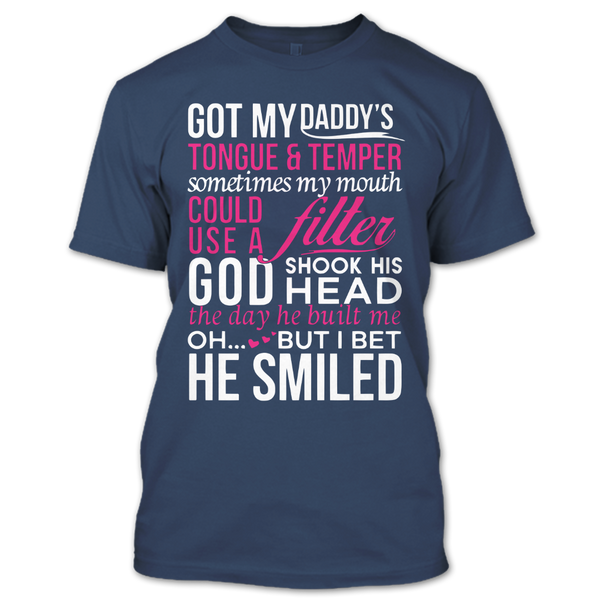 A black t-shirt with the shopify logo